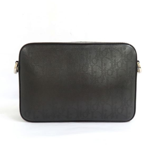 Dior Calf Leather Bag Silver Unisex Oblique Shoulder Safari Black - Picture 1 of 10